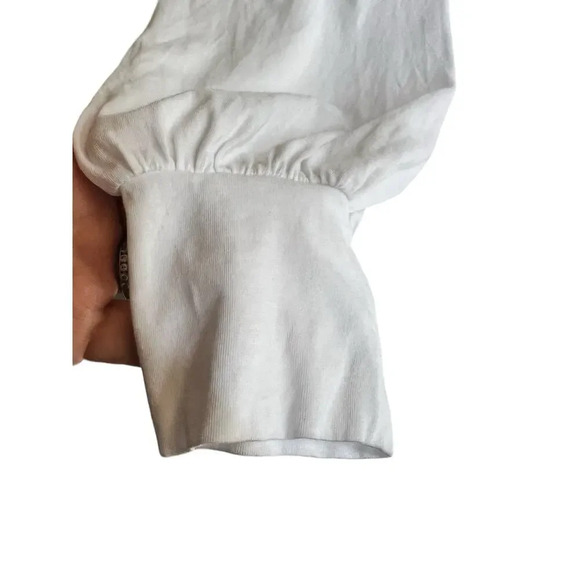 Veronica Beard White Long Sleeve Tie Neck Blouse Elegant Career - Picture 5 of 9